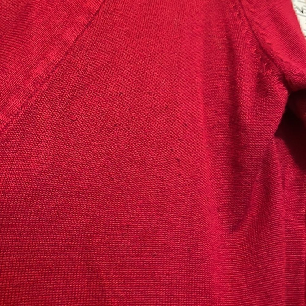 Red long cardigan sweater  - Picture 3 of 4